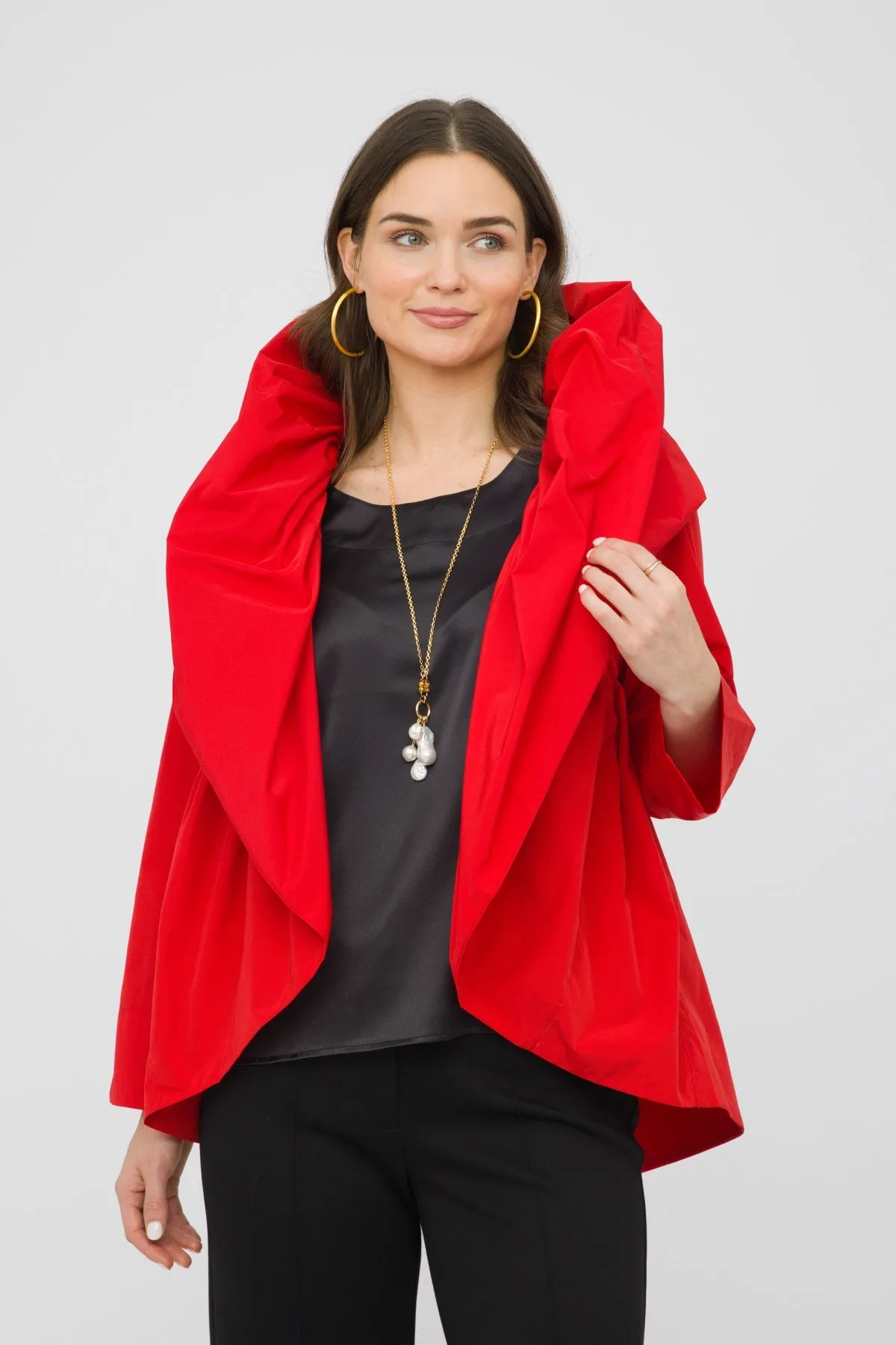 29" Open Ruffle Collar Jacket