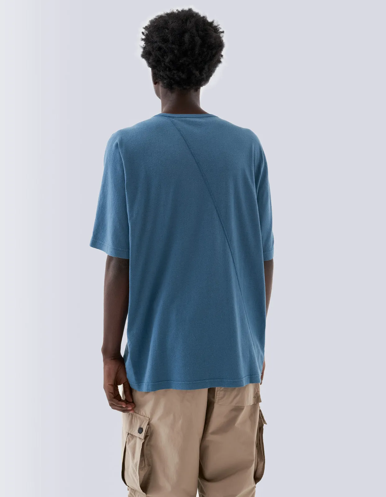 5000 Kesagiri Hemp Oversized T-Shirt Subdued Blue