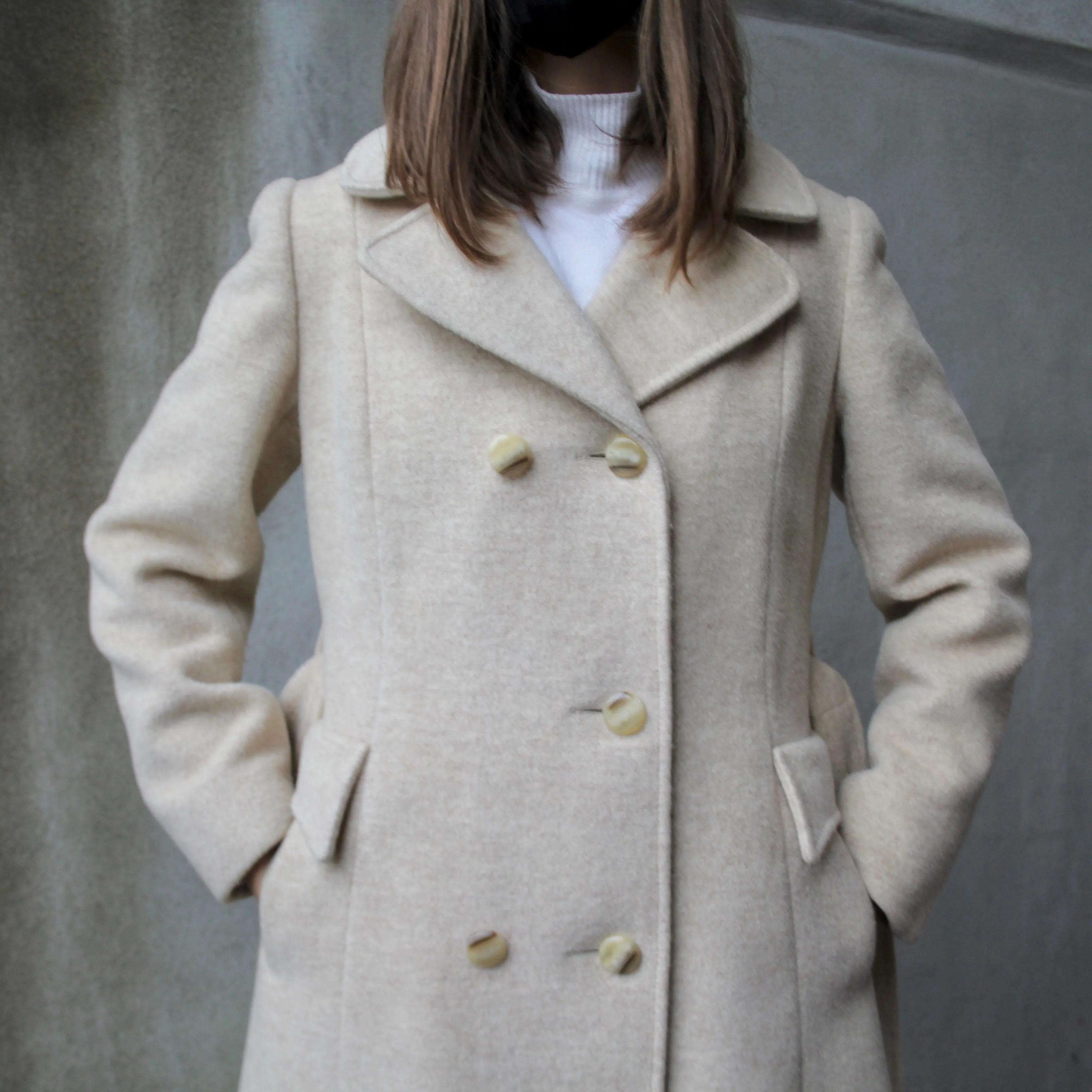 70s Belted Wool & Mohair Trench - S