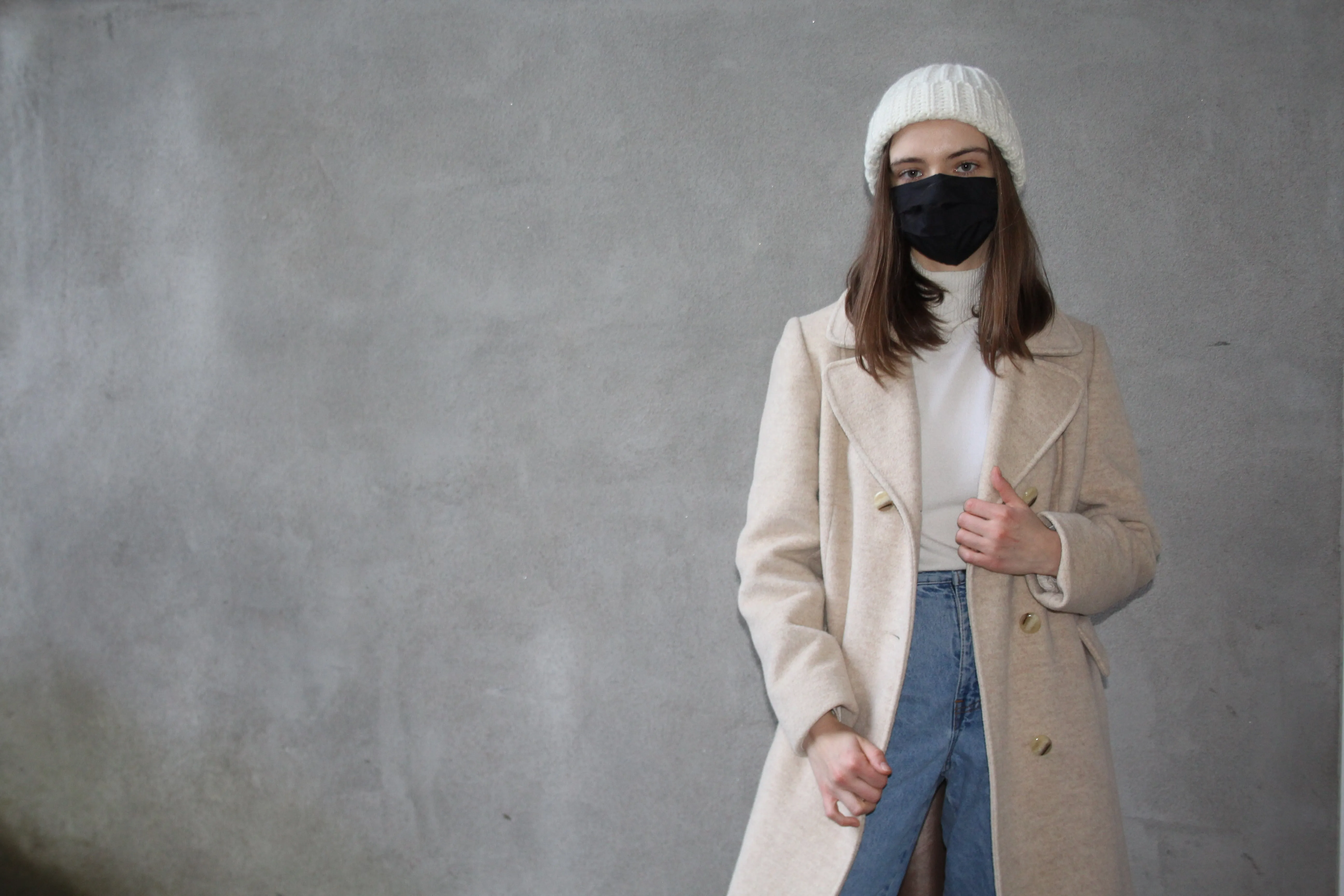 70s Belted Wool & Mohair Trench - S