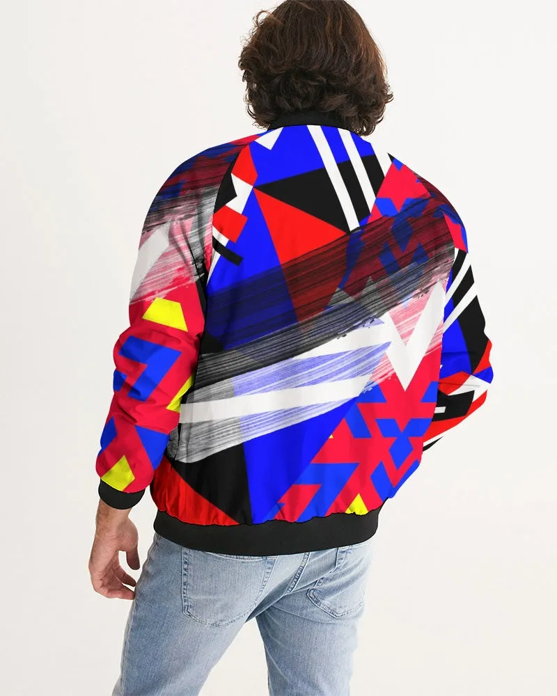 80s Diamond Primary Paint Swipe Men's Bomber Jacket