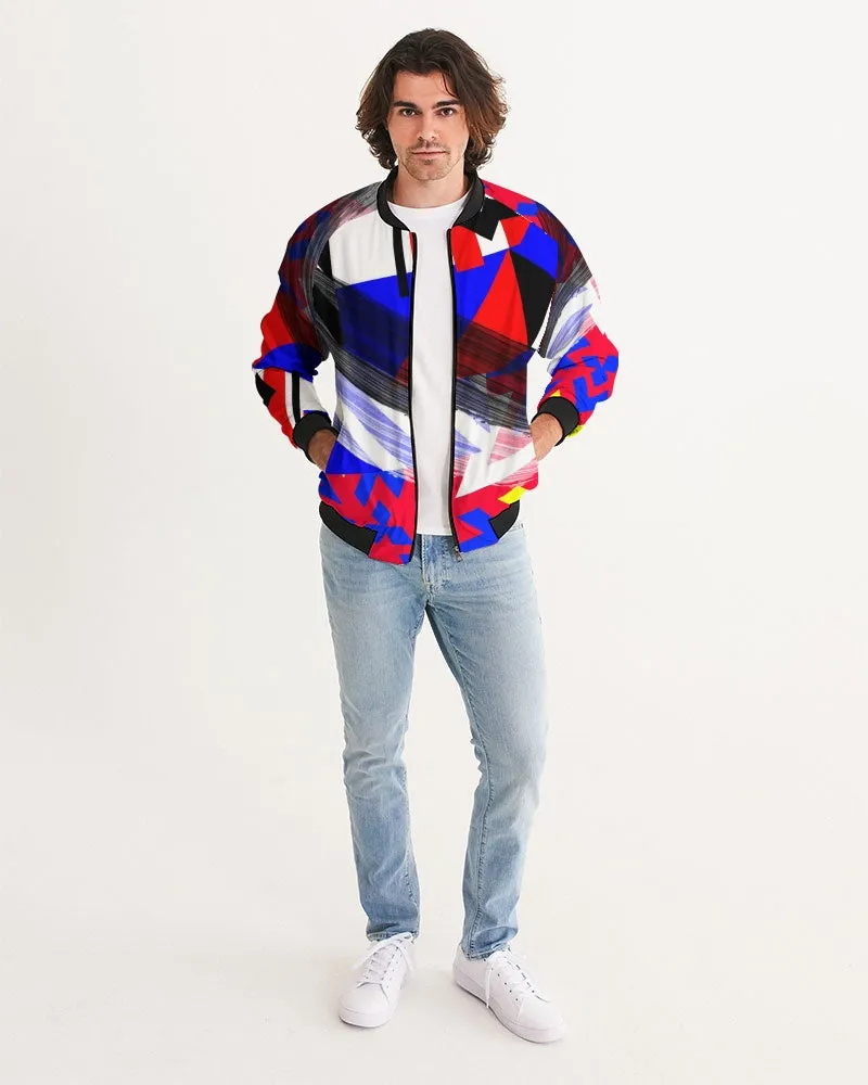 80s Diamond Primary Paint Swipe Men's Bomber Jacket