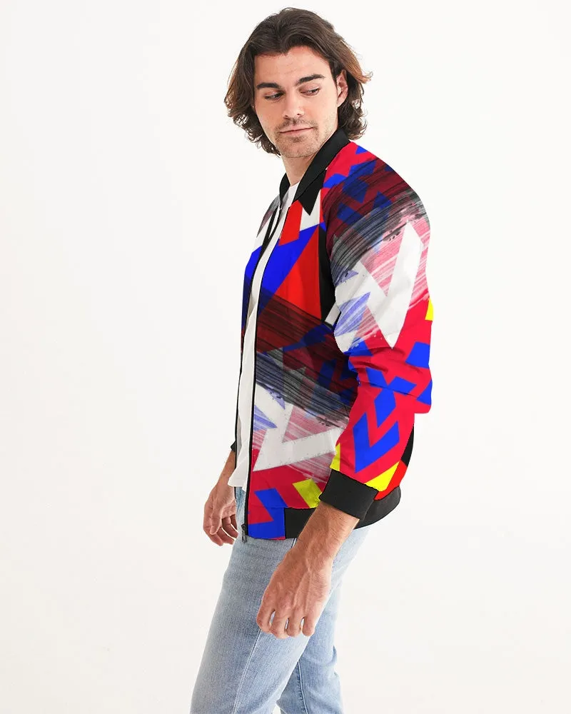 80s Diamond Primary Paint Swipe Men's Bomber Jacket