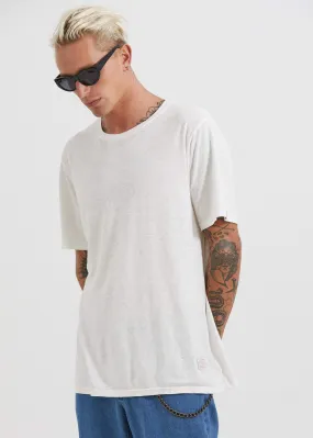 Afends Mens Classic - Hemp Standard Fit Tee - White