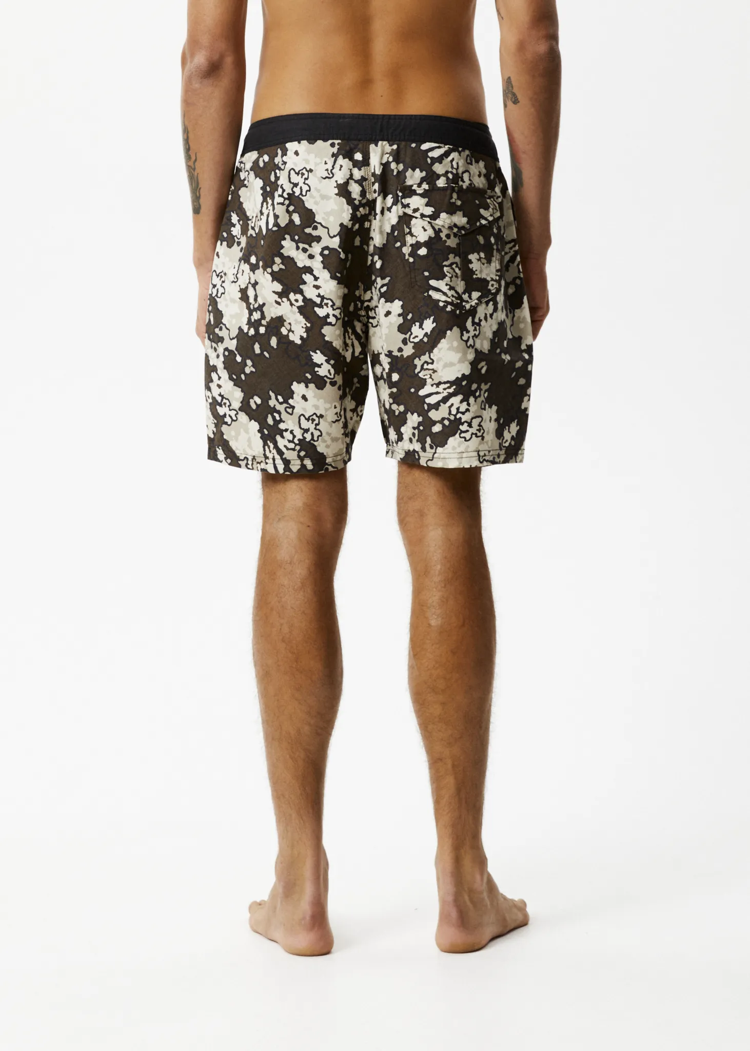 AFENDS Mens Jungle - Fixed Waist Boardshorts - Earth Camo