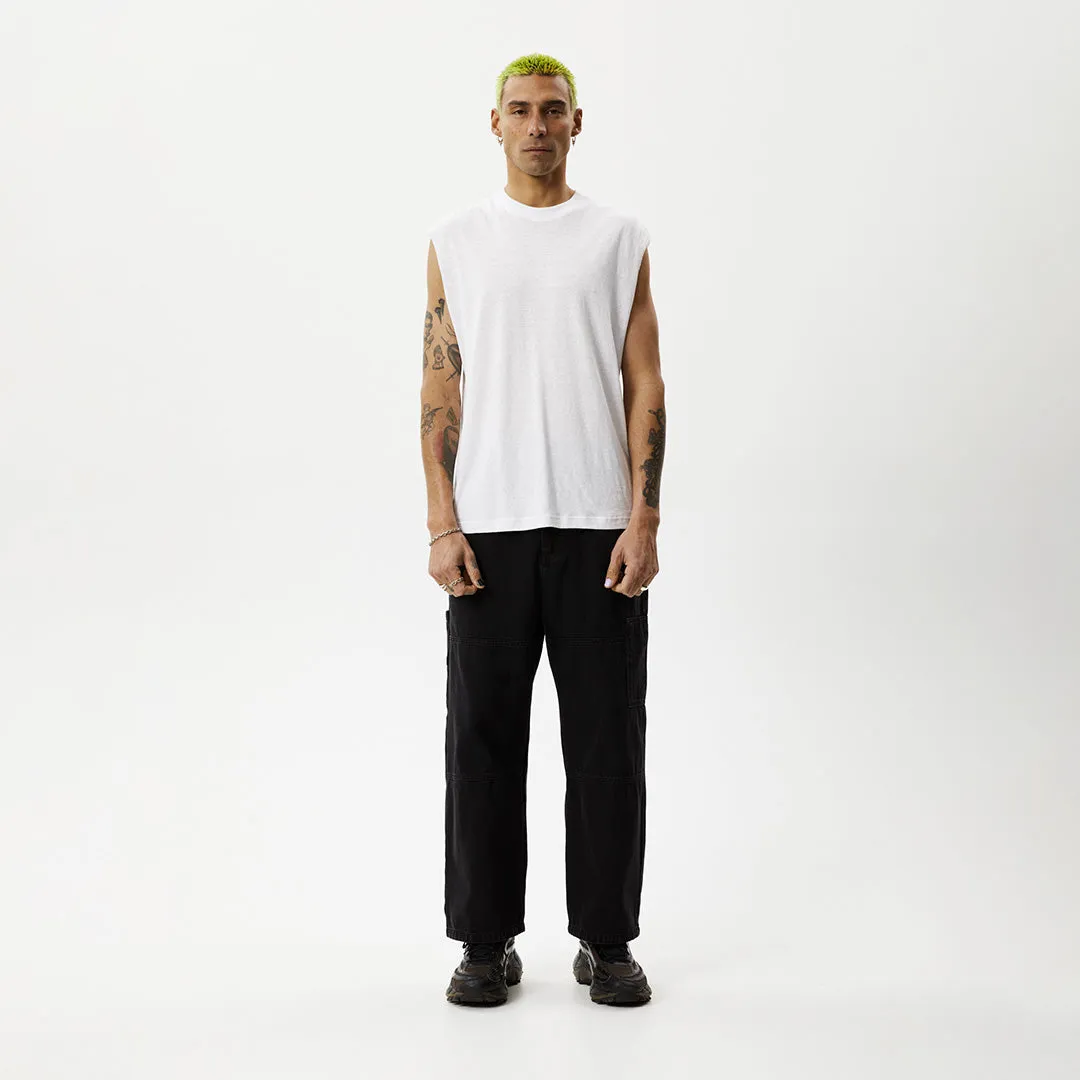 AFENDS Mens Vacation - Sleeveless Tee - White