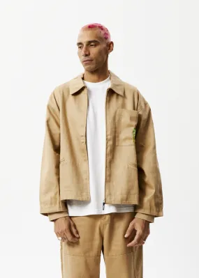 AFENDS Unisex Sleepy Hollow - Unisex Twill Carpenter Jacket - Tan