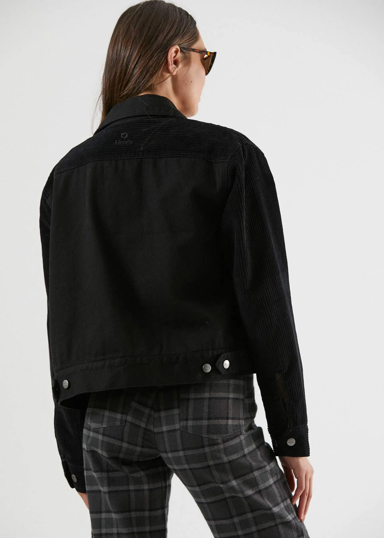 Afends Womens Gemini - Corduroy Twill Mix Jacket - Black