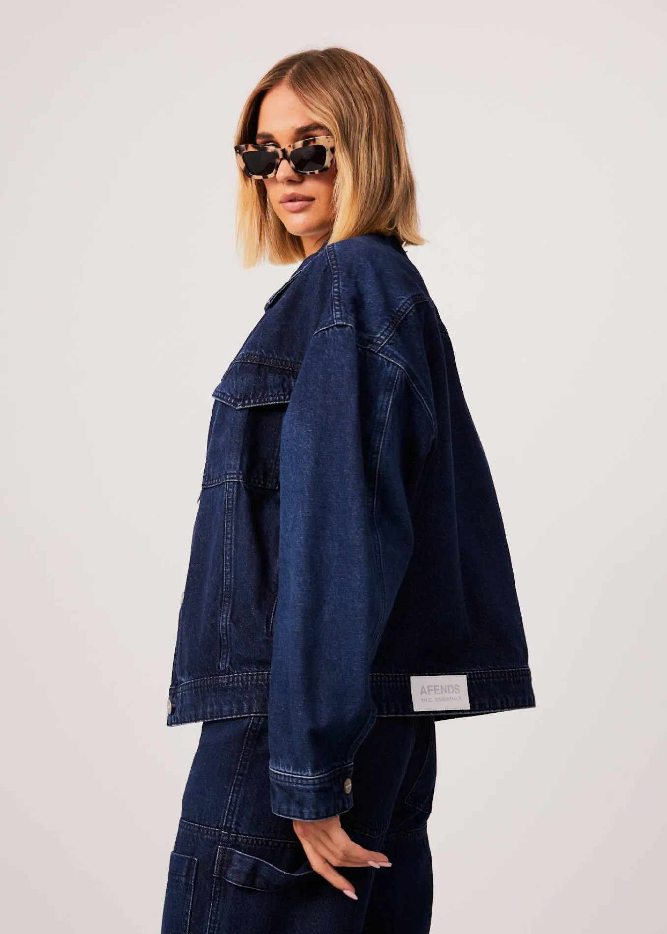 AFENDS Womens Innie - Denim Jacket - Original Rinse