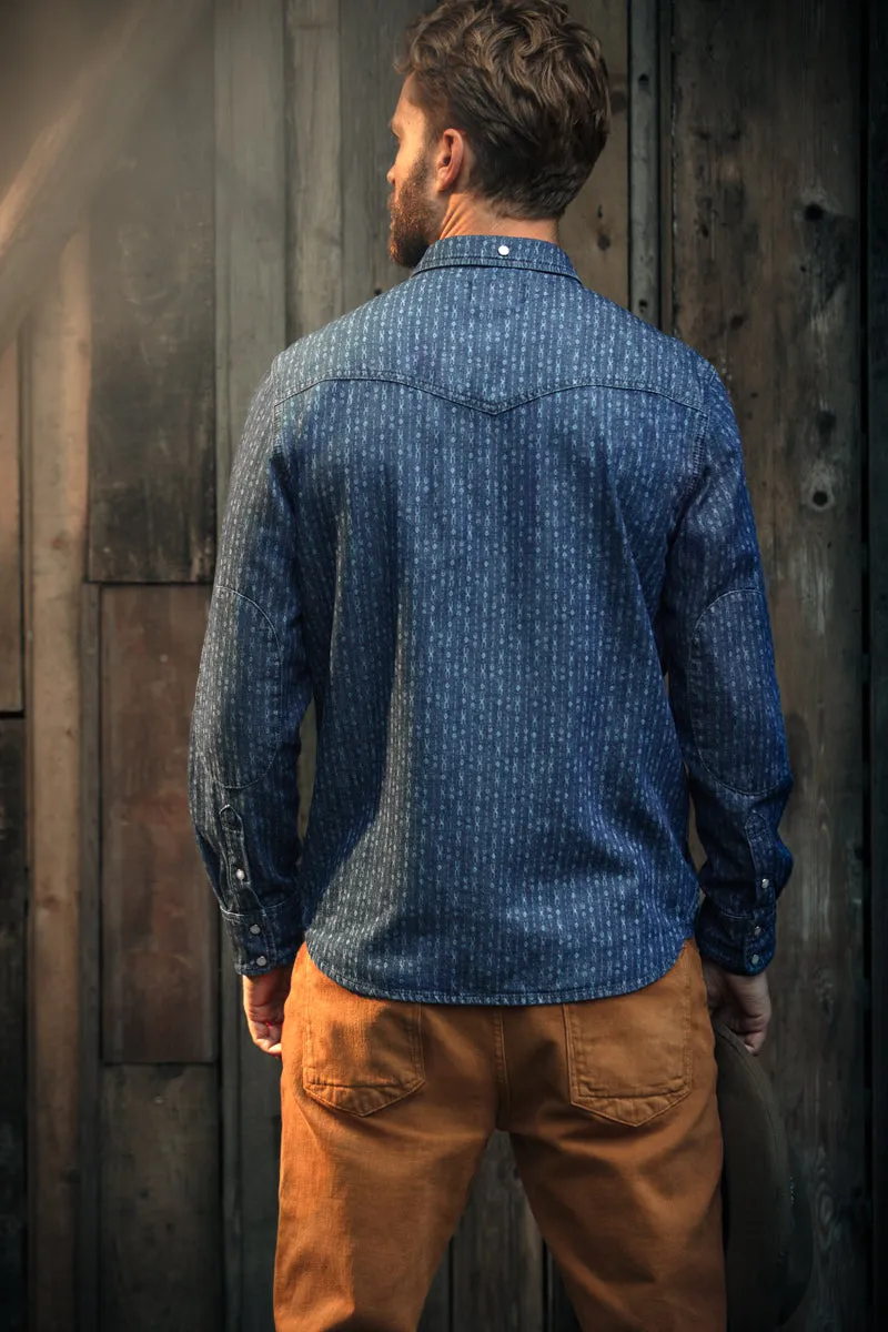 &SONS Saw Tooth Shirt Indigo