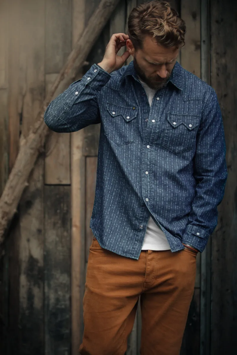 &SONS Saw Tooth Shirt Indigo