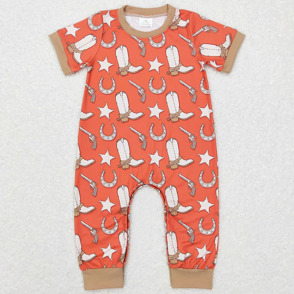 Baby Kids Rompers Cow Print Western Rompers SR0570