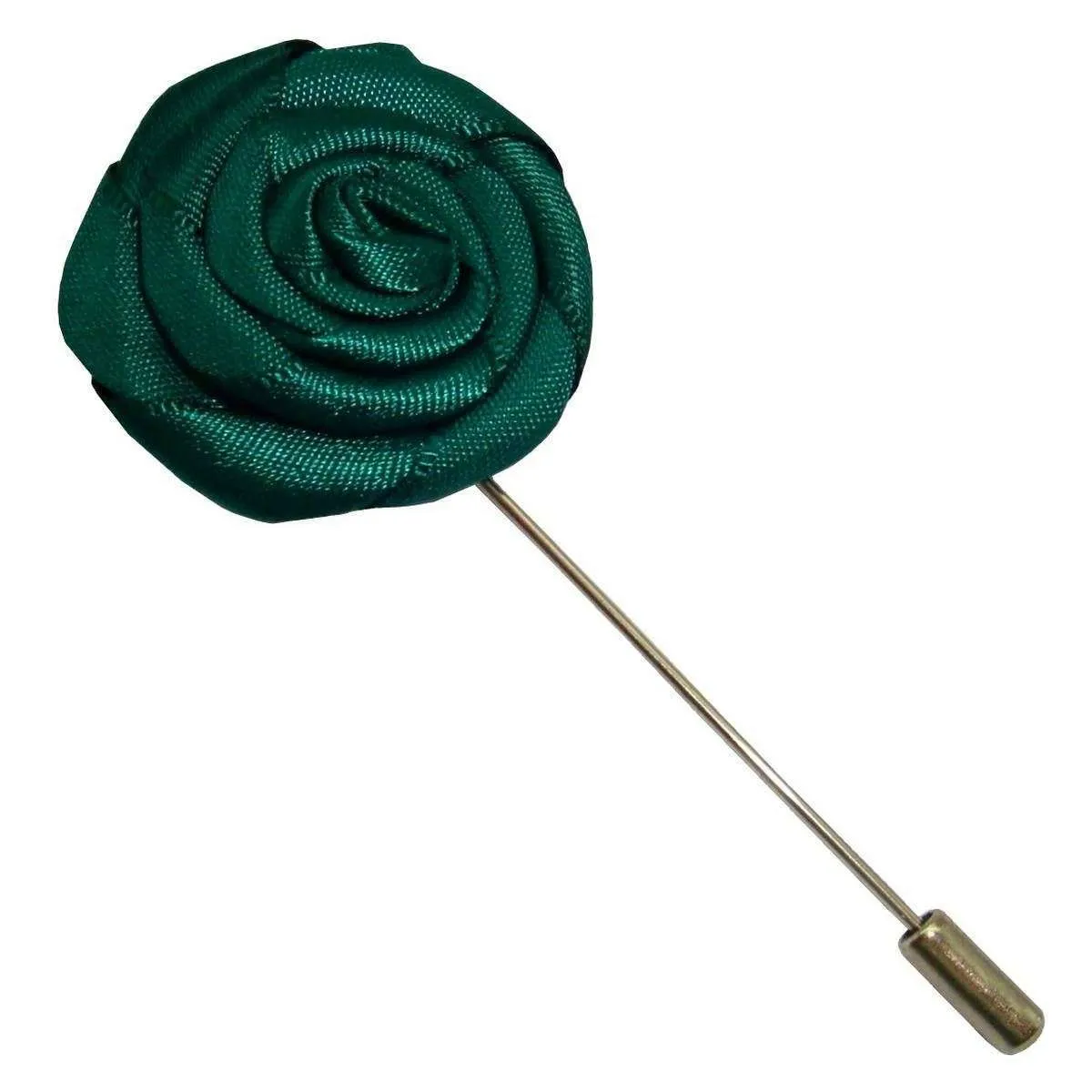 Bassin and Brown Rose Jacket Lapel Pin - Green