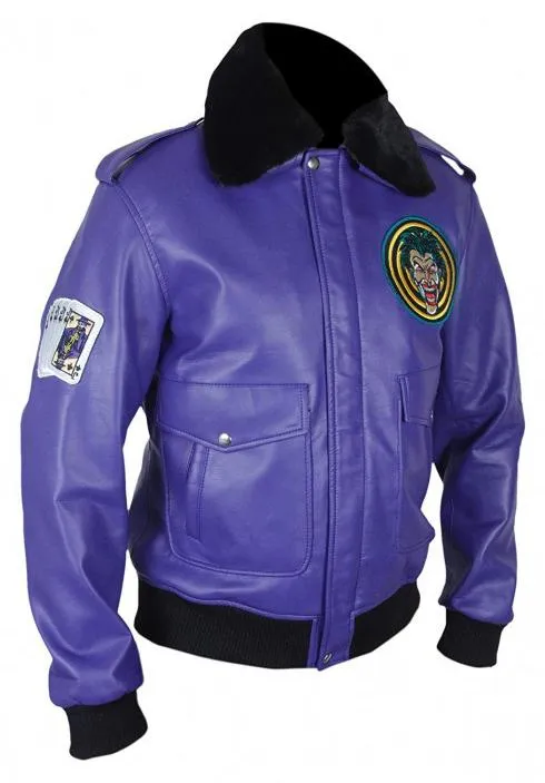 Batman Henchman Joker Goon Purple Bomber Jacket