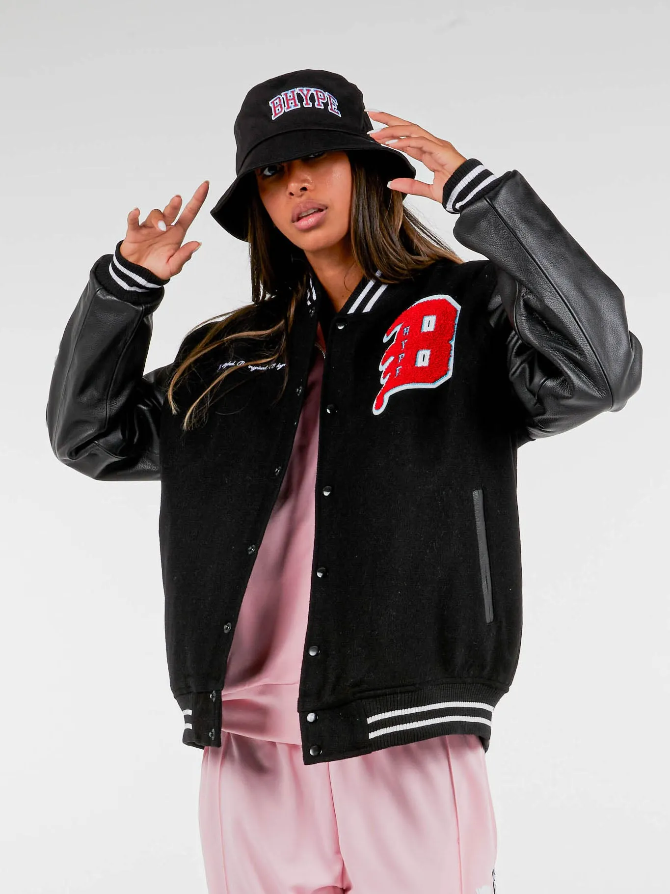 Bhype Society - Bhype Varsity Collection Jacket Black