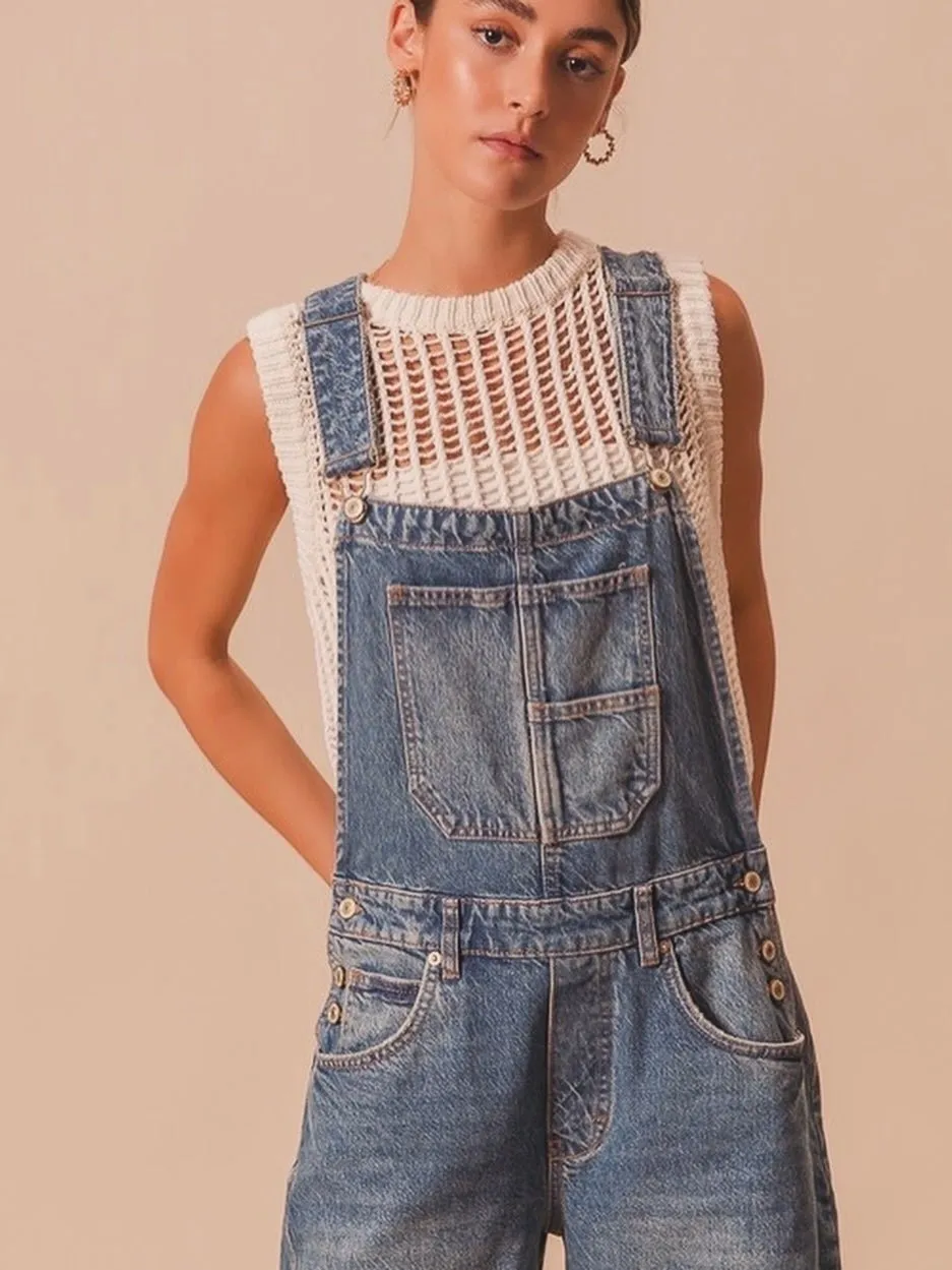 Blue denim jumper overall