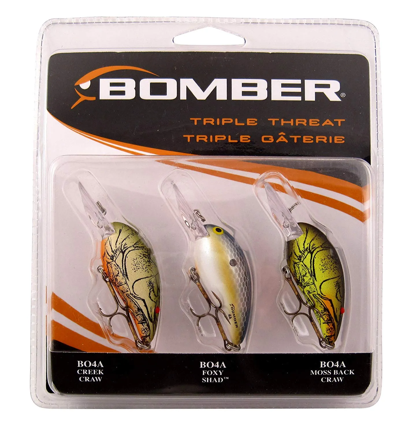 Bomber Triple Threat Model 4A 3-Piece Crankbait Variety Pack