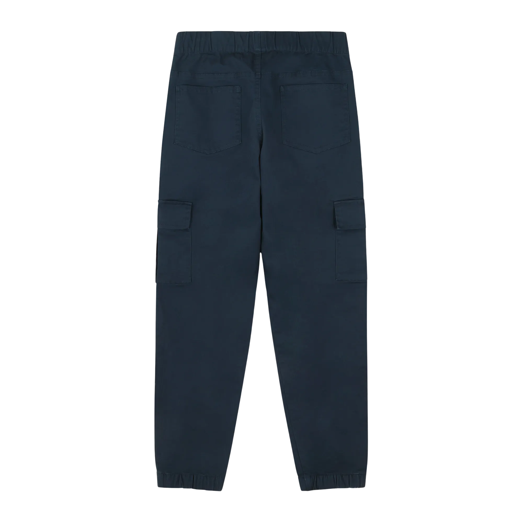 Boys Relaxed Fit Drawstring Cargo Jogger Pants - Blue