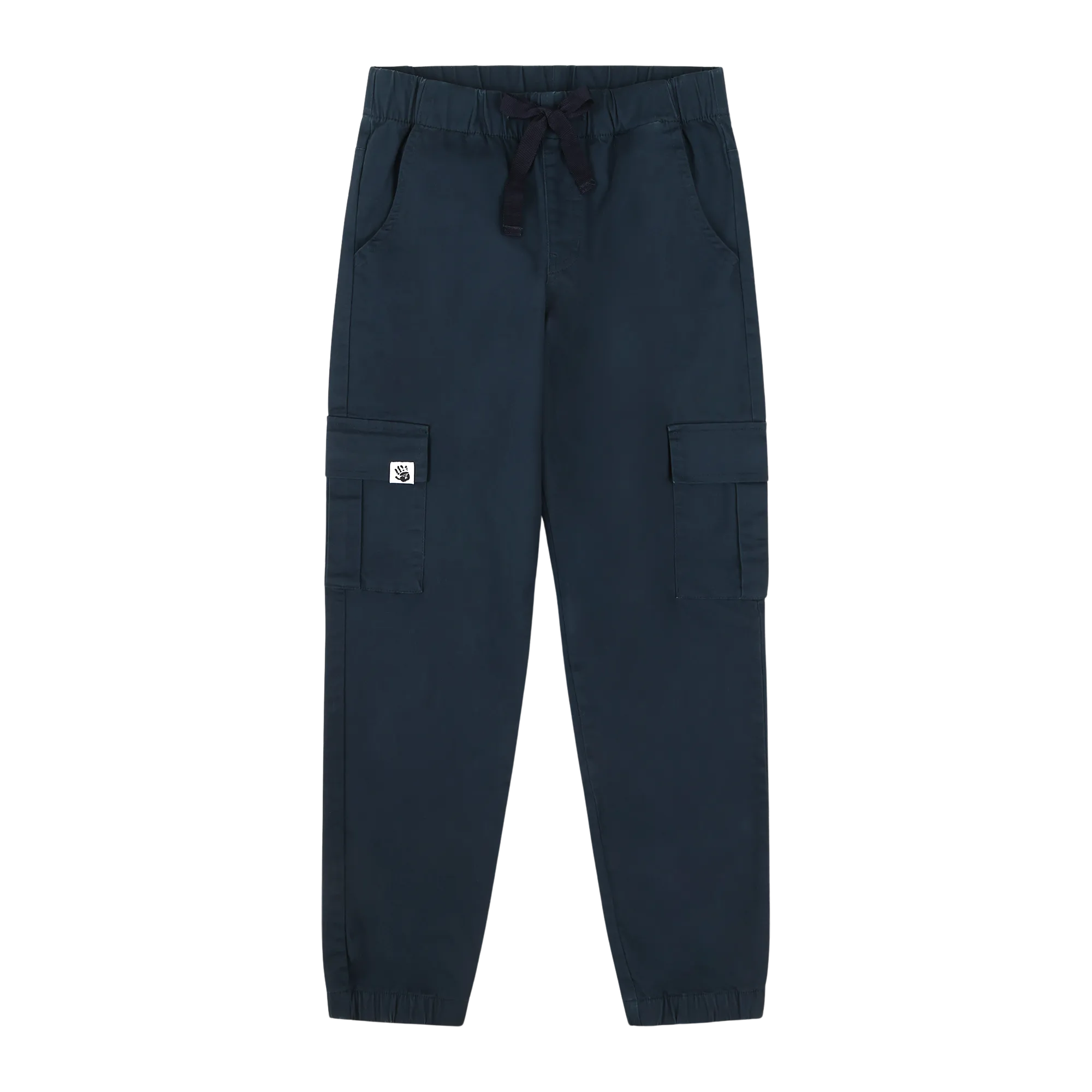 Boys Relaxed Fit Drawstring Cargo Jogger Pants - Blue