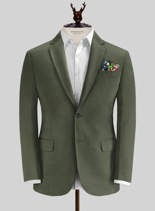 Caccioppoli Cotton Gabardine Oak Green Jacket