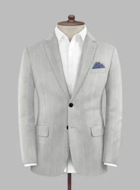 Caccioppoli Sun Dream Aistun Gray Wool Silk Jacket