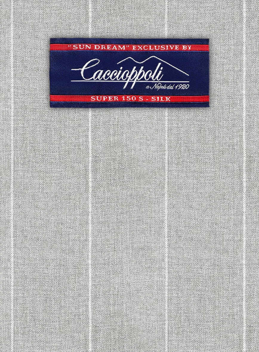 Caccioppoli Sun Dream Aistun Gray Wool Silk Jacket