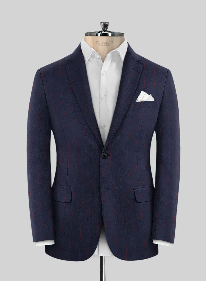 Caccioppoli Sun Dream Grezo Dark Blue Wool Silk Jacket