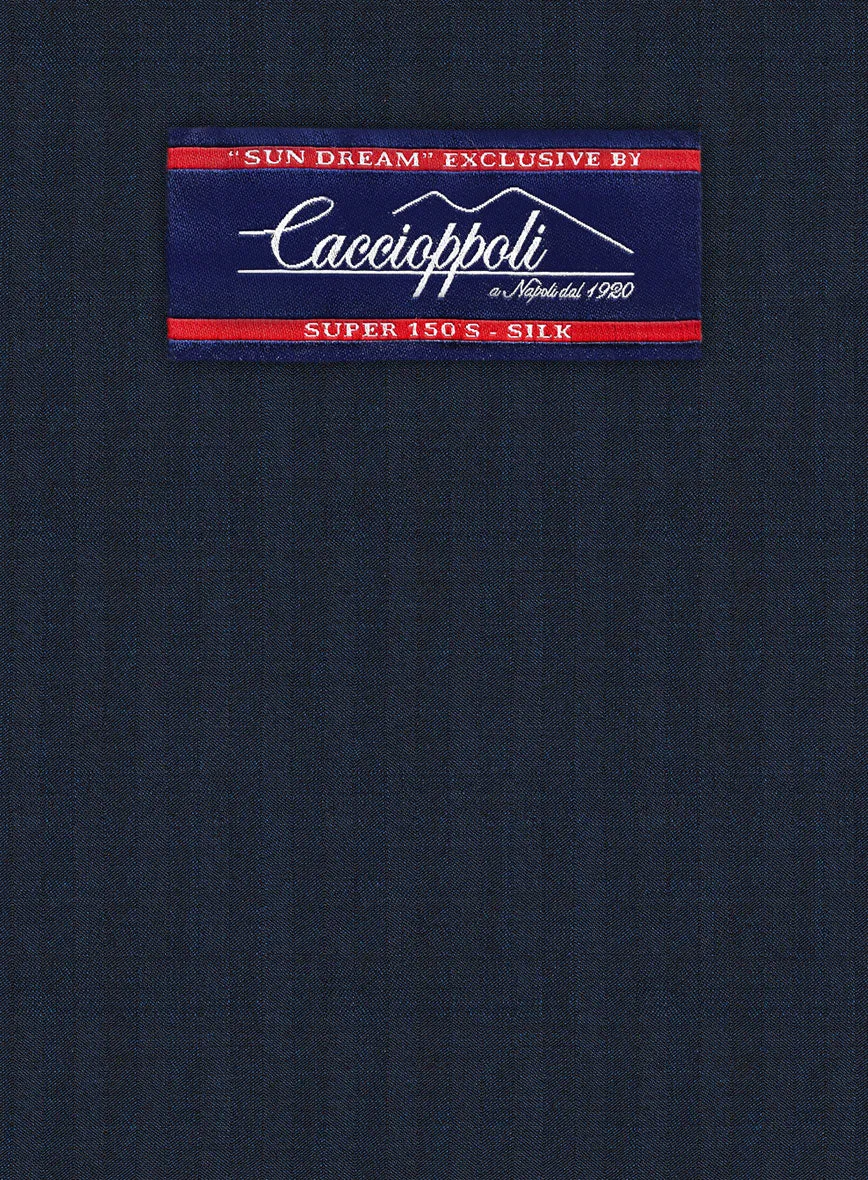 Caccioppoli Sun Dream Kiki Blue Wool Silk Jacket