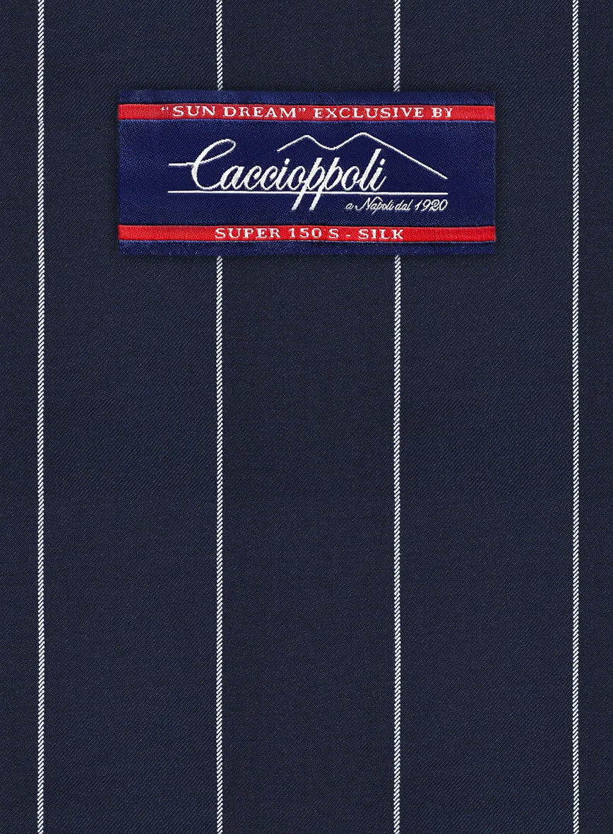 Caccioppoli Sun Dream Uggo Dark Navy Wool Silk Jacket