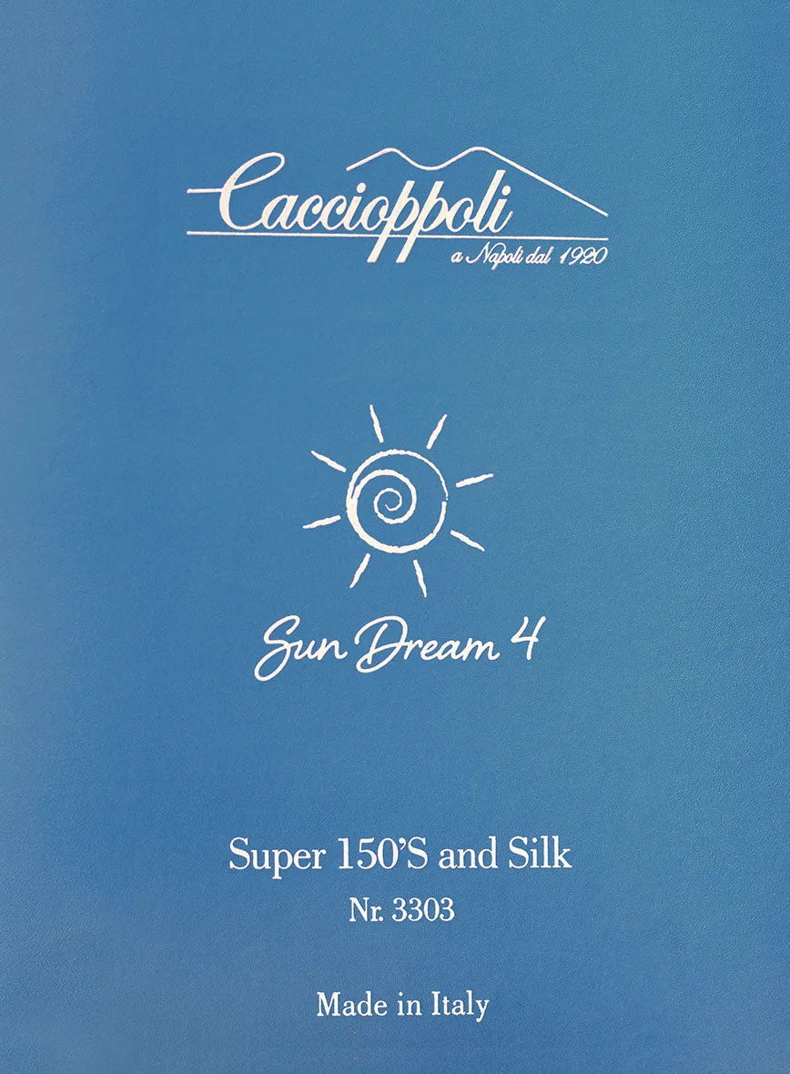 Caccoppoli Sun Dream Colta Blue Wool Silk Jacket