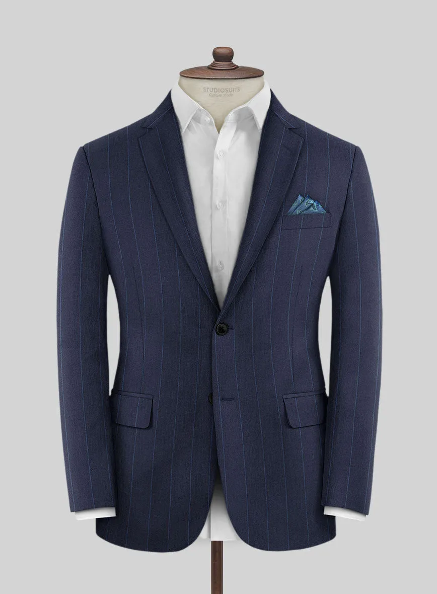 Caccoppoli Sun Dream Colta Blue Wool Silk Jacket