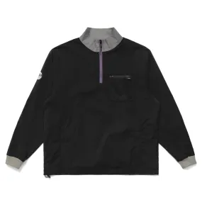 Cascade Quarter Zip Windshirt Jacket Black - AW24