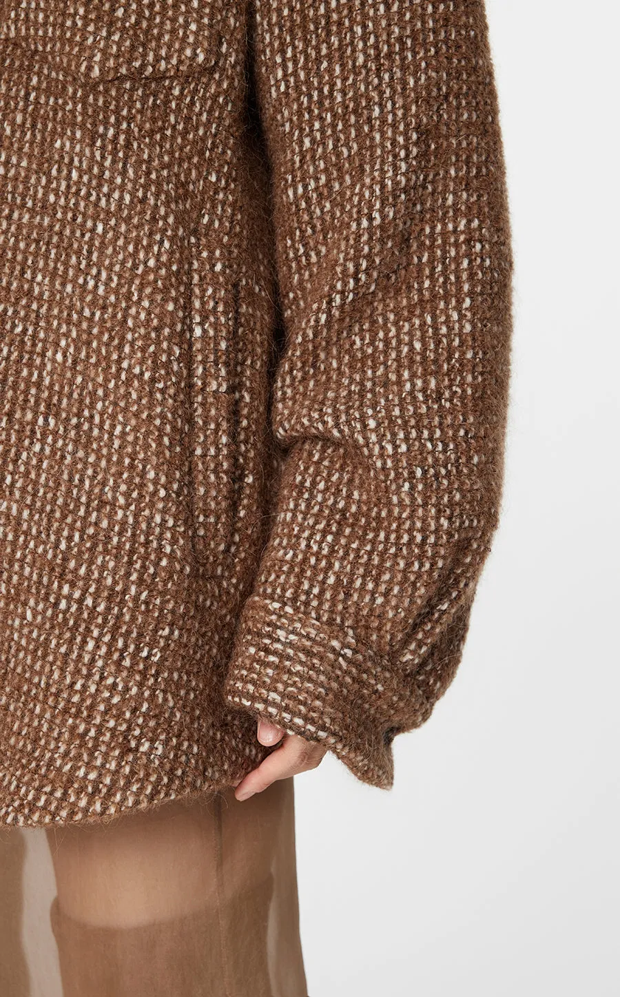 Coat / JNBY Oversize Wool-Blend  Jacquard Coat