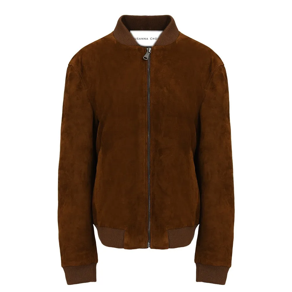 Constance Suede Bomber Jacket