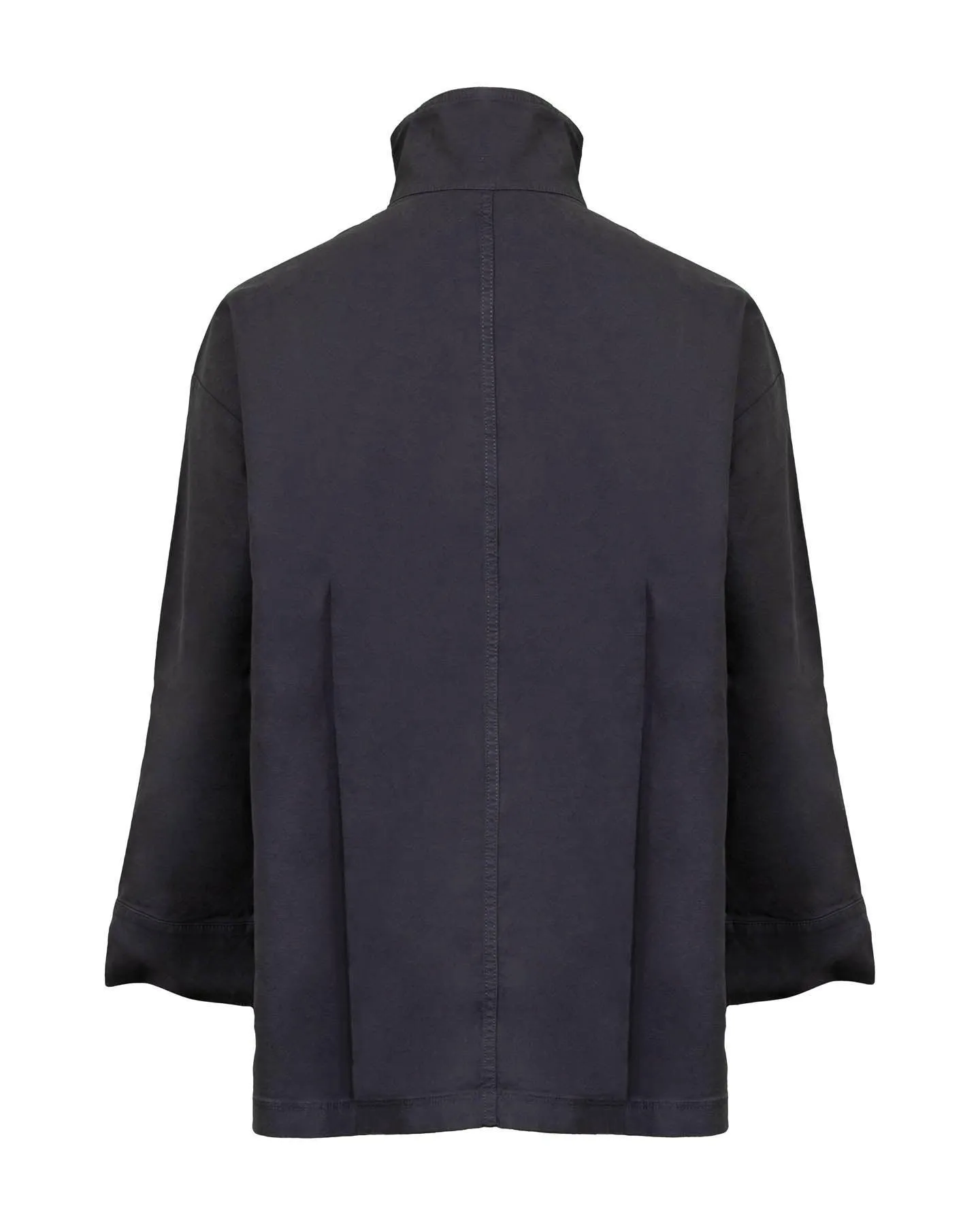 Eileen Fisher Cotton Hemp Stand Collar Jacket