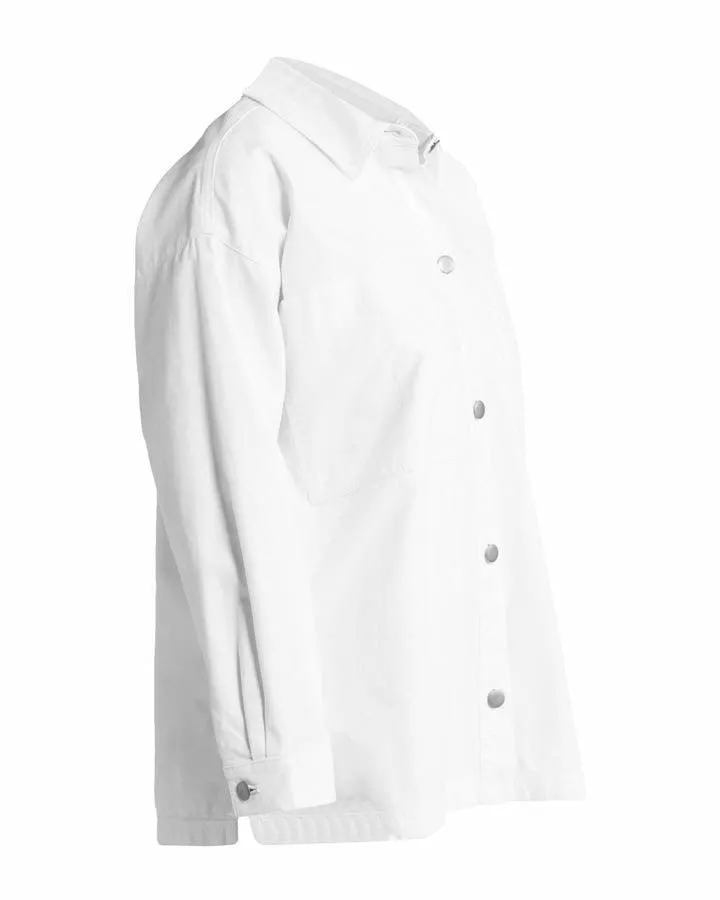 Eileen Fisher Cotton Hemp Stretch Shirt Jacket