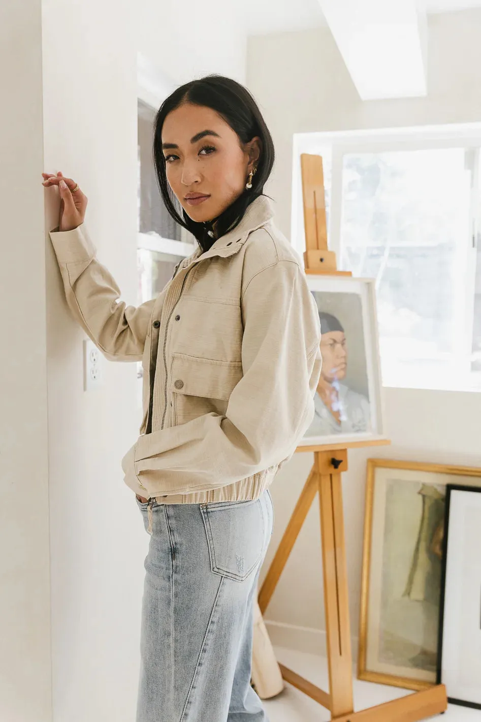 Esme Lightweight Jacket in Natural - FINAL SALE