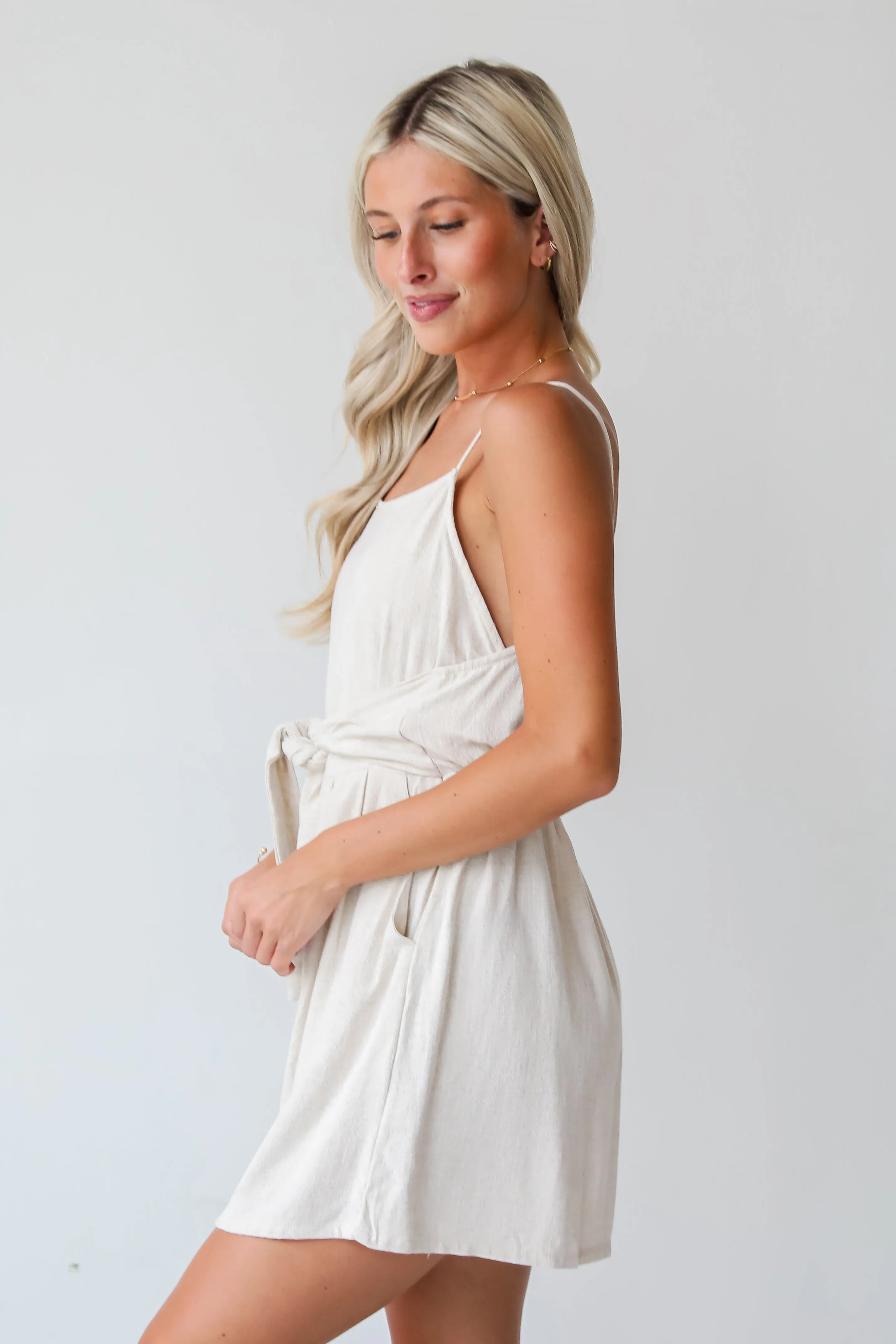 FINAL SALE - Certainly Splendid Linen Romper