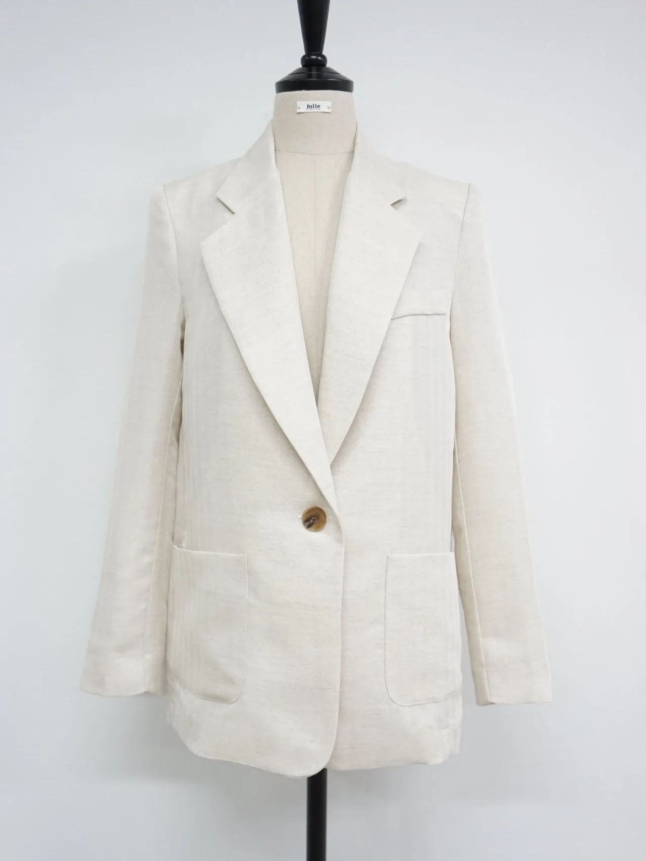 FITTED LINEN BLAZER