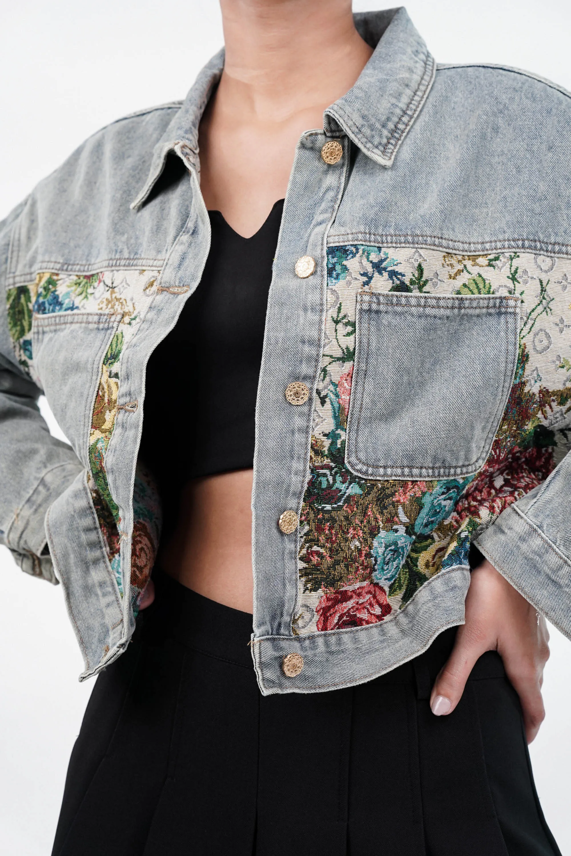 Floral Breeze Denim Jacket