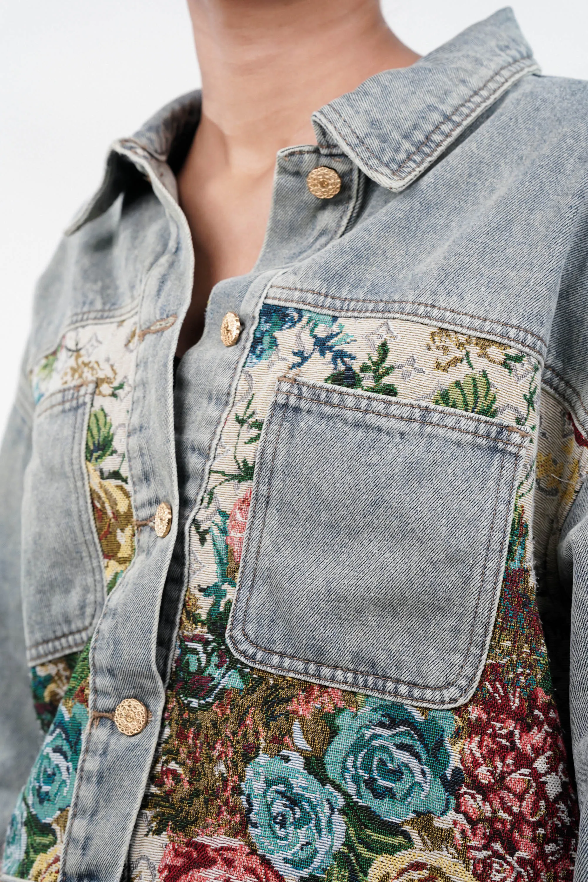 Floral Breeze Denim Jacket