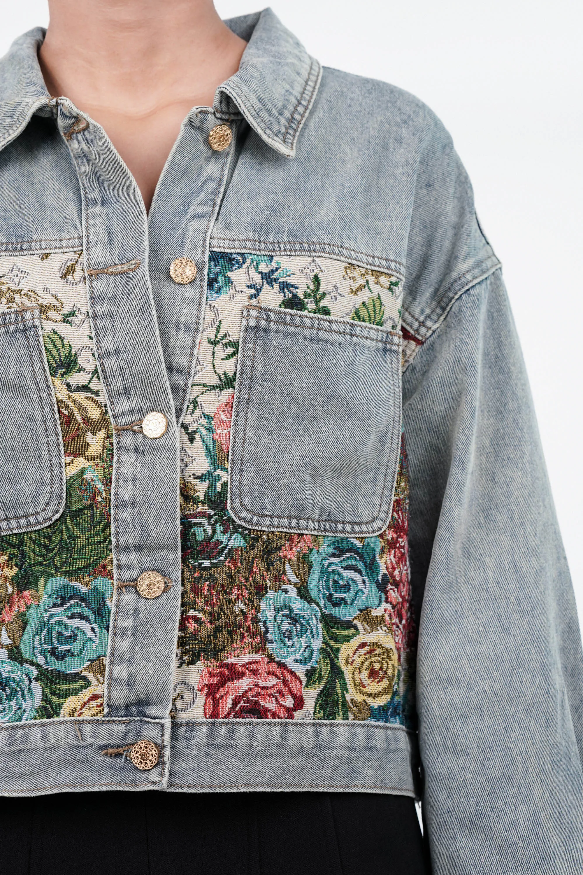 Floral Breeze Denim Jacket