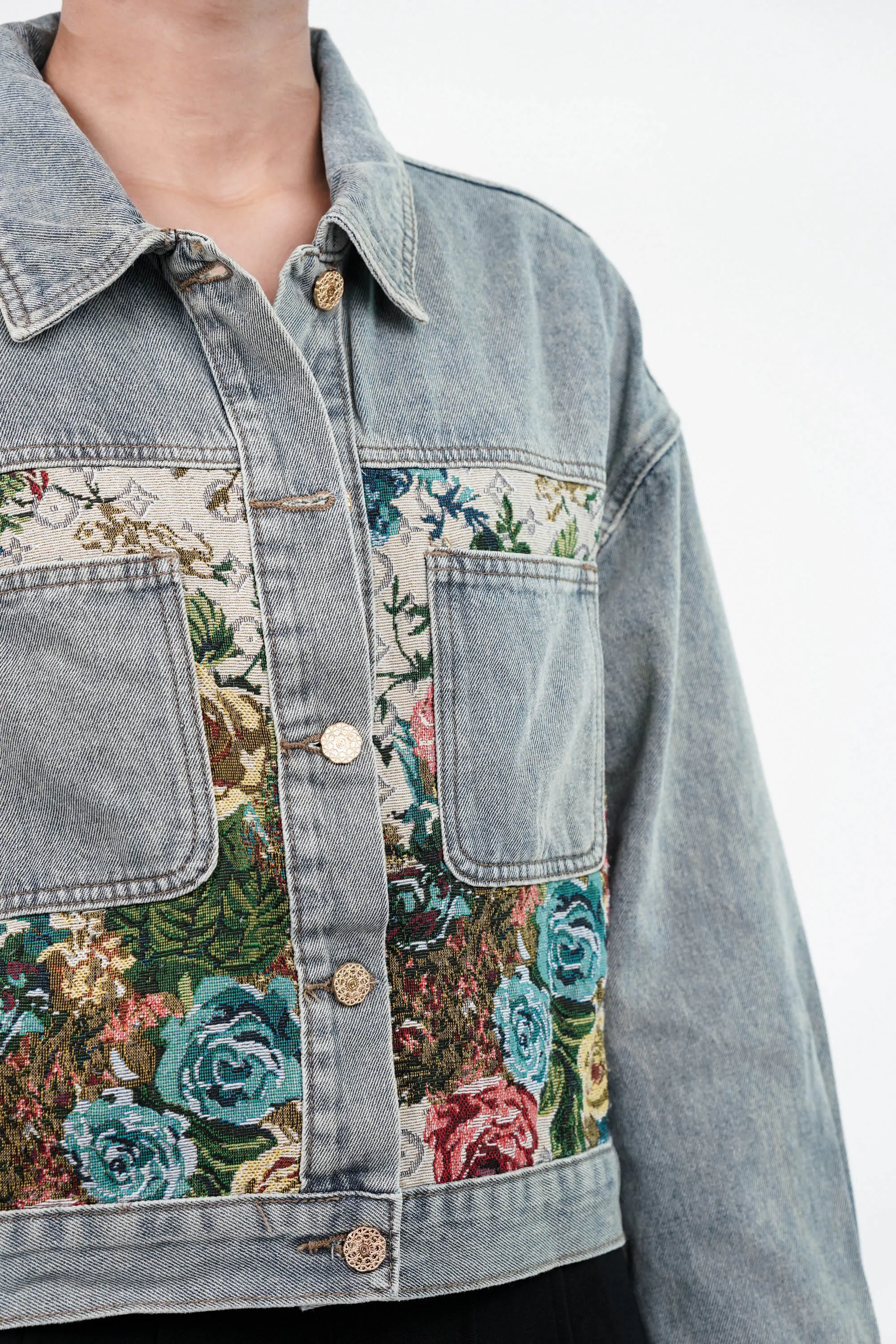 Floral Breeze Denim Jacket