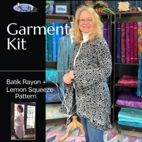 Garment Kit - Batik Rayon Lemon Squeeze Jacket