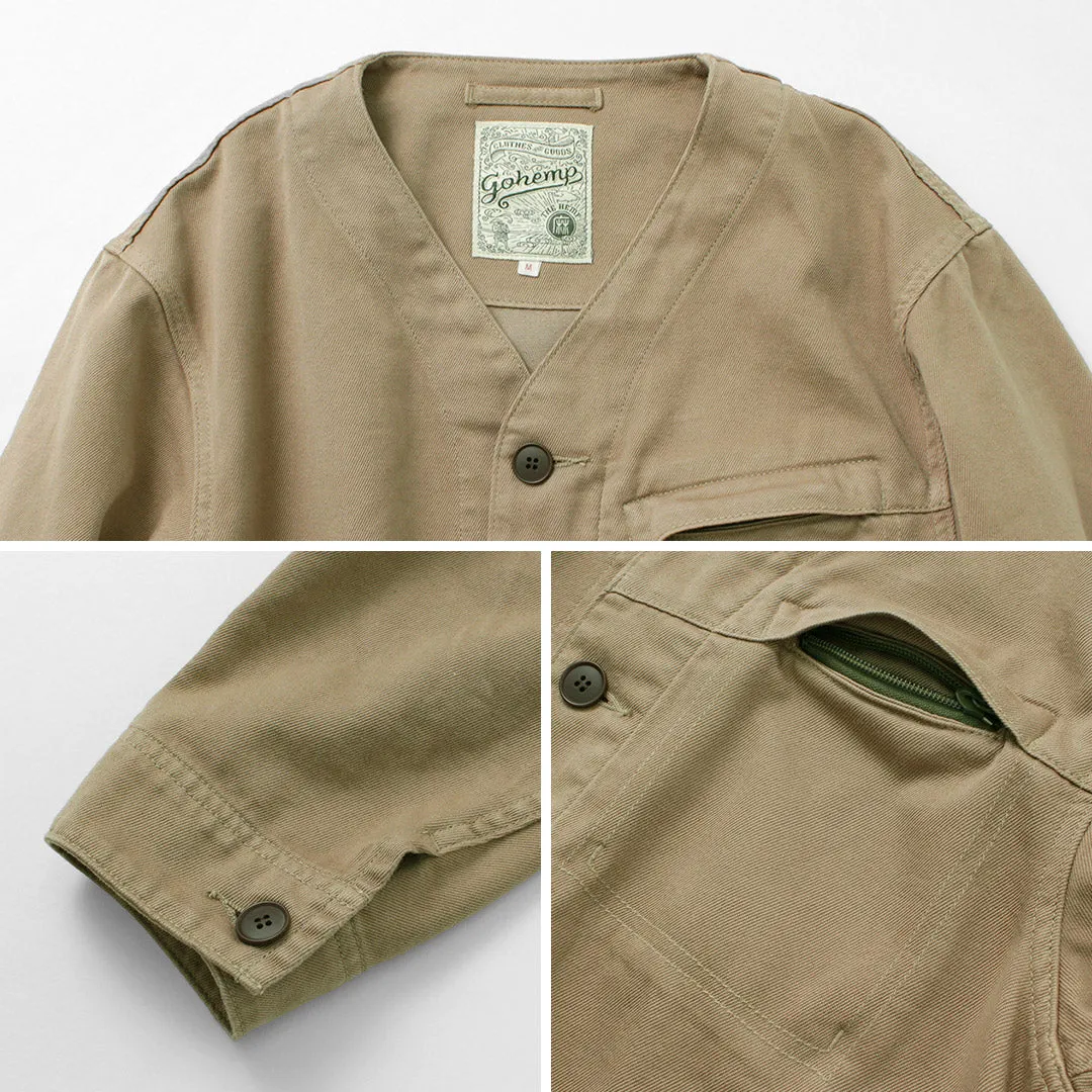 GOHEMP / Green Lodge Jacket Hemp Cotton Recycled Polyester Cloth