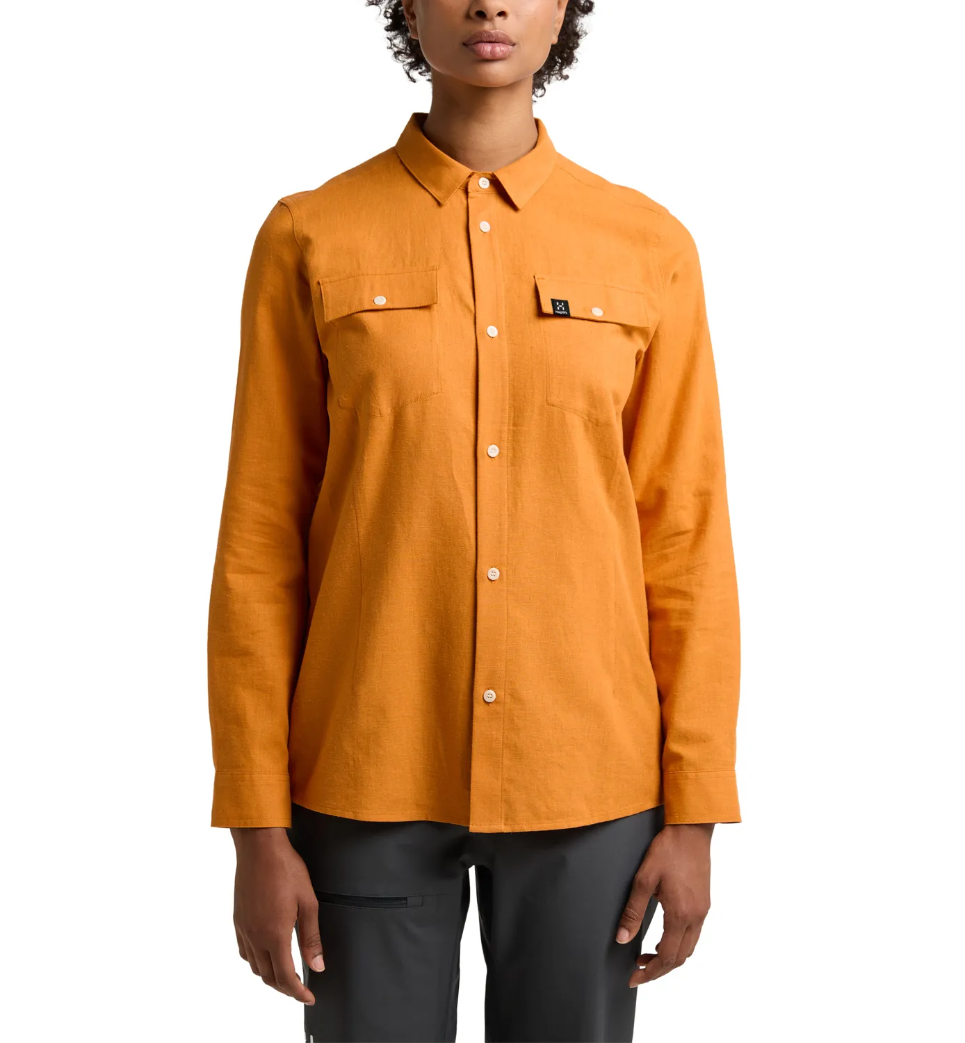 Haglöfs Women&#x27;s Curious Hemp Shirt Desert Yellow | Buy Haglöfs Women&#x27;s Curious Hemp Shirt Desert Yellow here | Outnorth