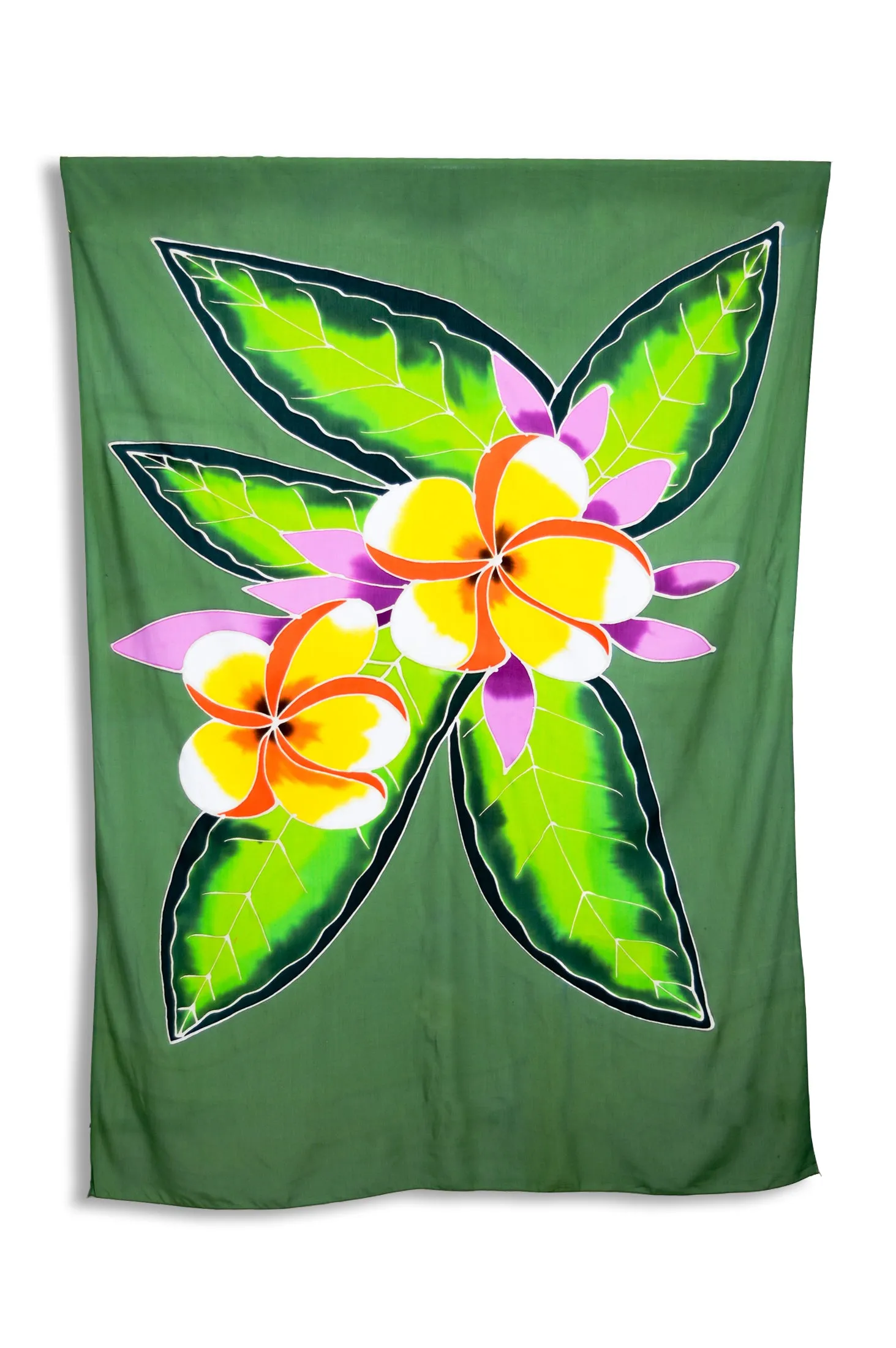 Hand Painted Sarong, Green Mangola