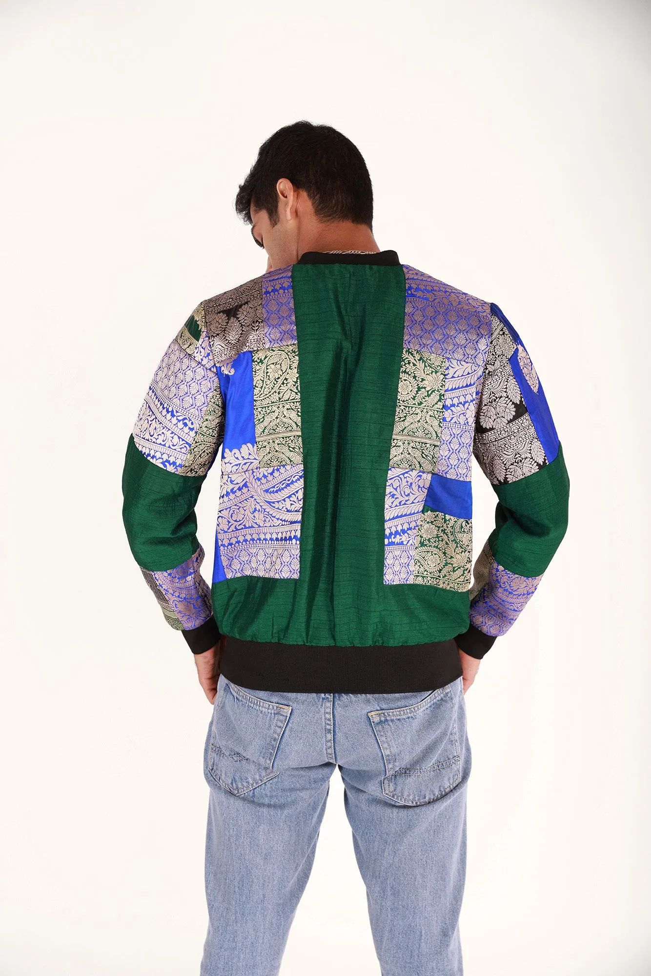 Harissa Upcycled Unisex Silk Bomber Jacket 1.0