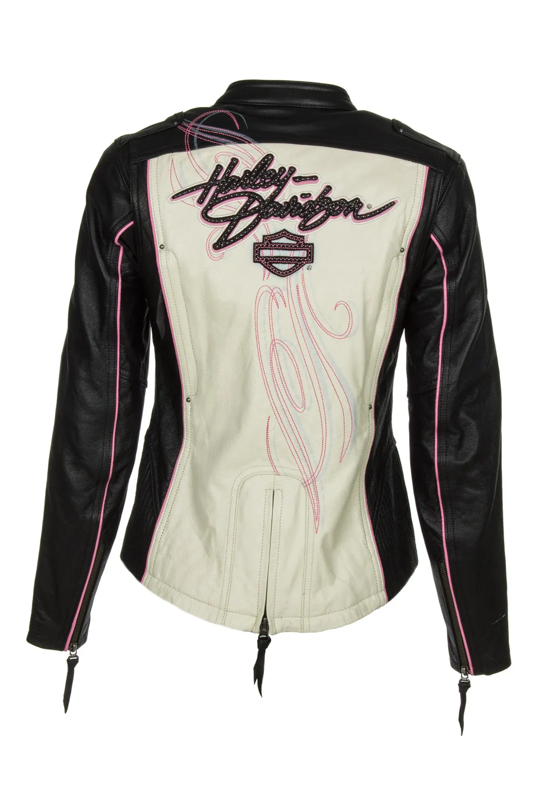 Harley-Davidson Women's Jacket  Pink Label Color blocked - Leather - Model 97010-14VW