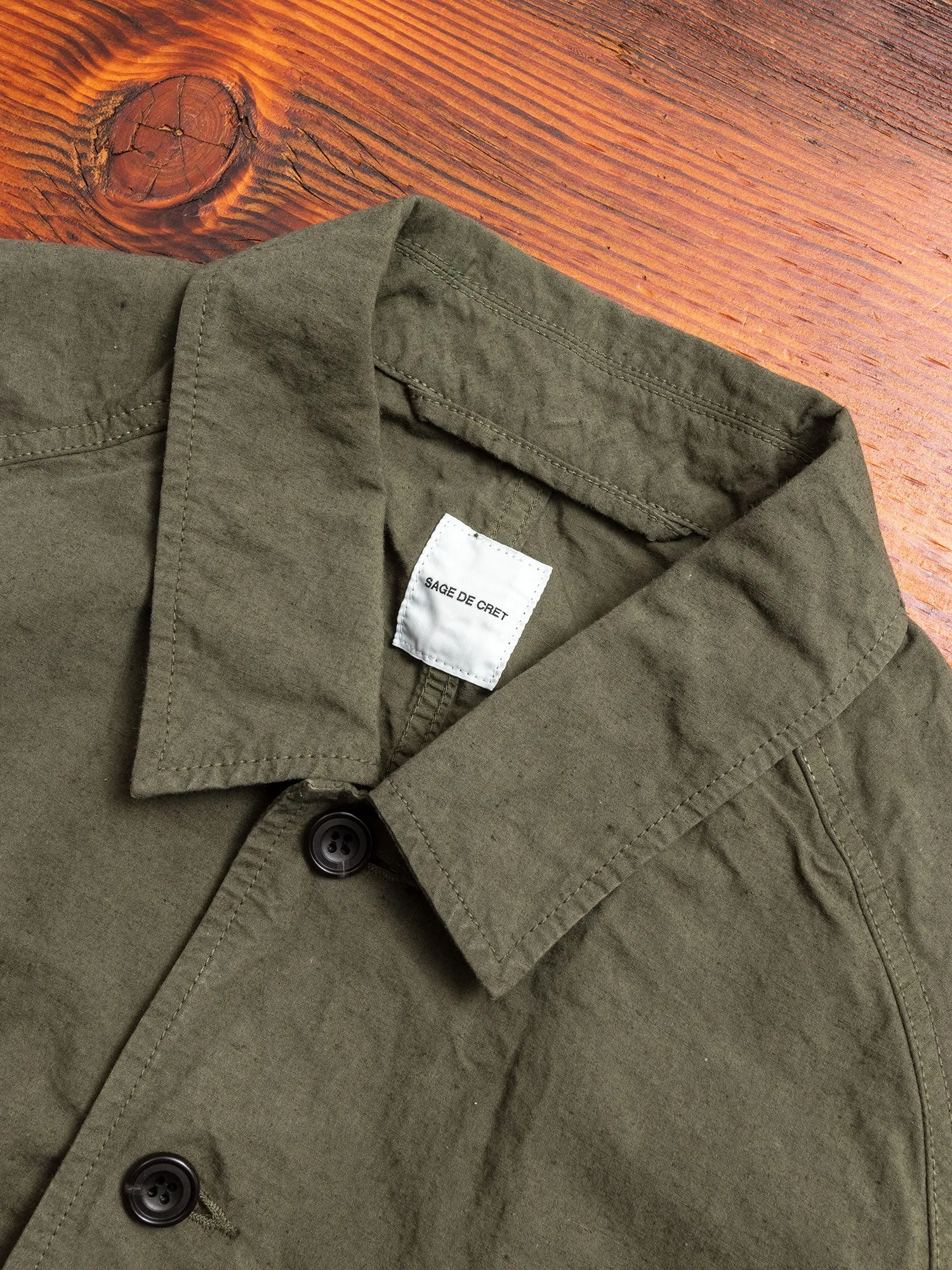 Hemp Shirt Jacket in Khaki